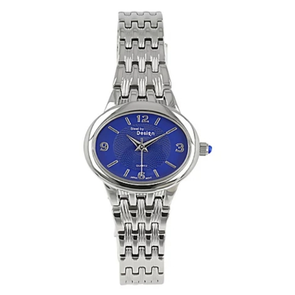 Steel by Design Blue Oval Ladies Watch